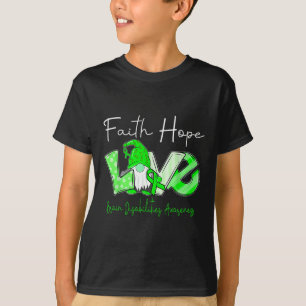T-shirt Faith Hope Love Incapacité cérébrale Sensibilisati