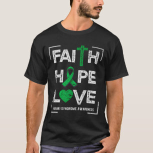 T-shirt Faith Hope Love Kabuki syndrome Sensibilisation