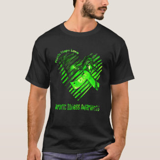 T-shirt Faith Hope Love Maladie chronique Sensibilisation