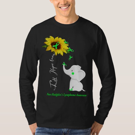 T-shirt Faith Hope Love Non-Hodgkin's Lymphoma Awareness (Devant)