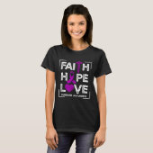 T-shirt Faith Hope Love Overdose Sensibilisation Femmes ch (Devant entier)