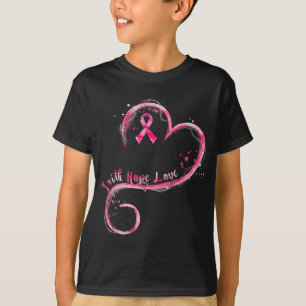 T-shirt Faith Hope Love Pink Ribbon Cancer du sein Prix