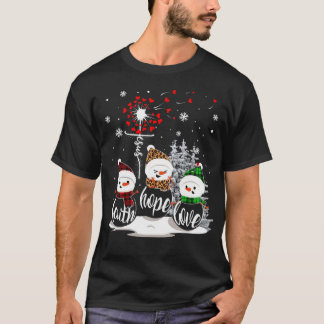 T-shirt Faith Hope Love Snowman Jesus Dandelion Christian