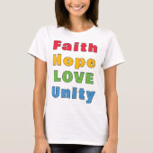 T-shirt Faith Hope Love Unity (Devant)