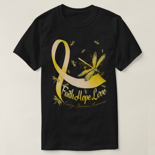 T-shirt Faith Hope Lowing Ewings Sarcoma Awareness Dragonf (Design devant)