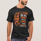 T-shirt Faith I can do all things through christ christian (Devant)