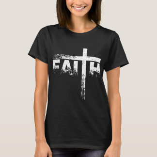 T-shirt Faith Men's Christian Cross Faith Distressed Relig