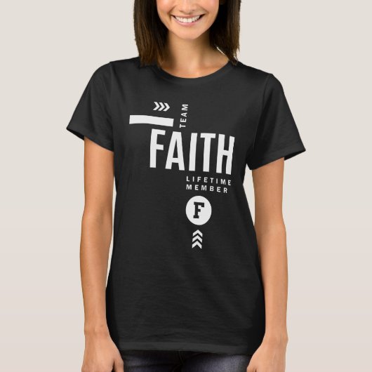 T-shirt Faith Nom personnalisé Cadeau Anniversaire (Devant)