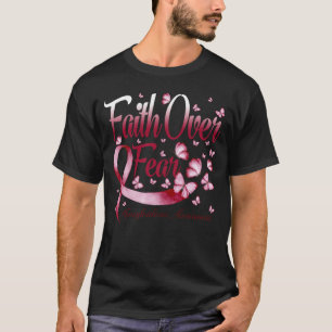 T-shirt Faith Over Fear Amyloidosis Awareness Butterfly