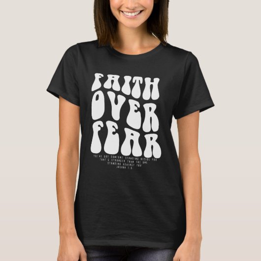 T-shirt Faith Over Fear Christian tee Scripture For Women (Devant)