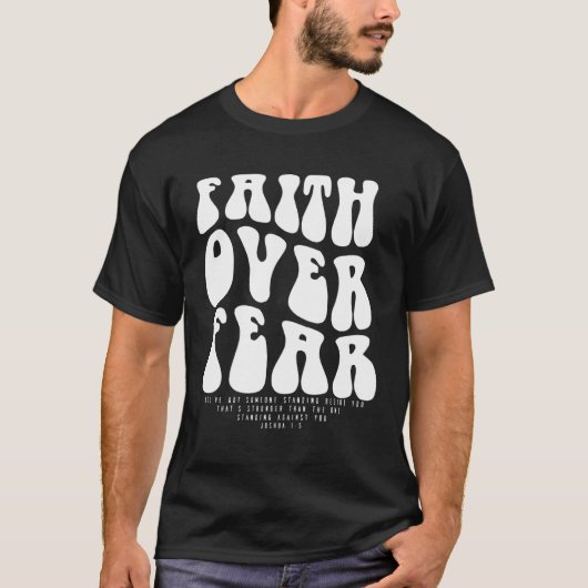 T-shirt Faith Over Fear Christian tee Scripture For Women (Devant)