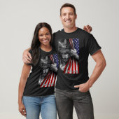 T-shirt Faith Over Fear God Jesus Christian Flag Funny 4th (Unisexe)