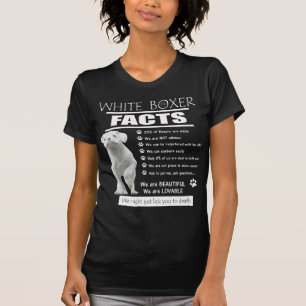 T-shirt Faits blancs de chien de boxeur