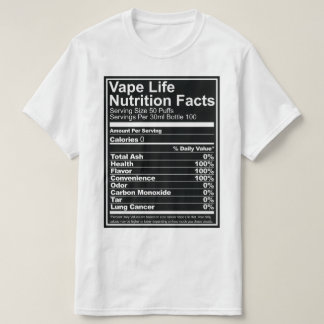 T-shirt Faits de nutrition de la vie de Vape