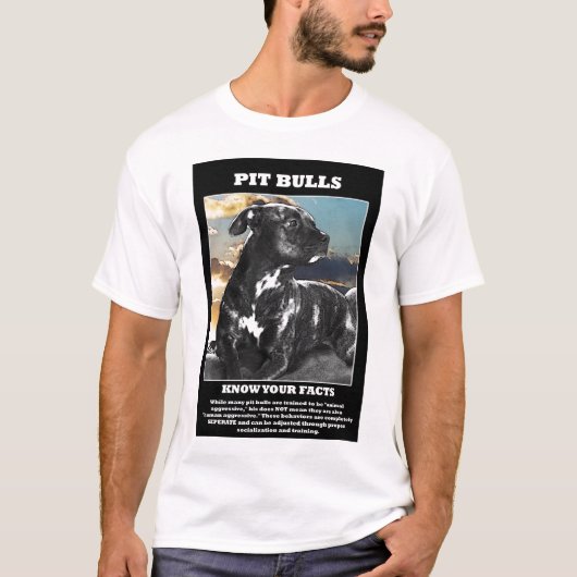 T-shirt Faits de pitbull (Devant)