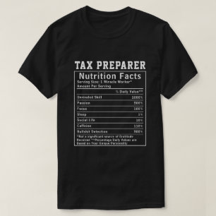 T-shirt Faits nutritionnels amusants pour le préparateur d