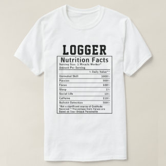 T-shirt Faits nutritionnels de bûcheron drôle Cadeau pour