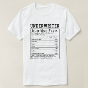 T-shirt Faits nutritionnels drôles de souscripteur Cadeau