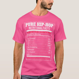T-shirt Faits nutritionnels Hip hop purs - Drôle Hip-Hop M