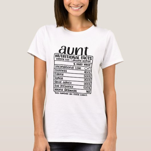 T-shirt Faits nutritionnels non significatifs (Devant)