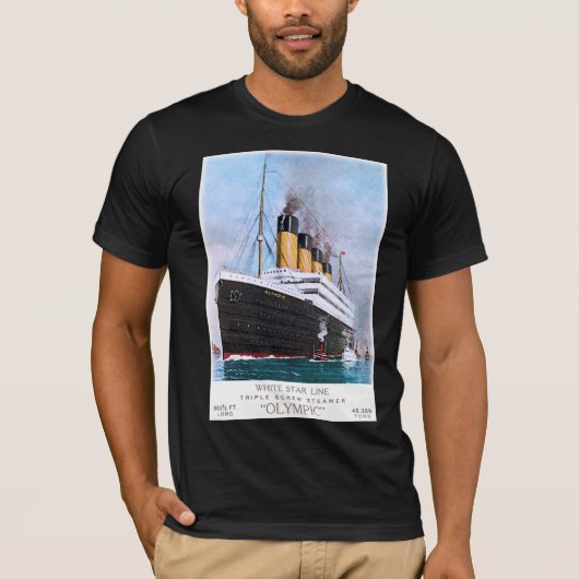 T-shirt Faits olympiques de voyage de RMS (Devant)