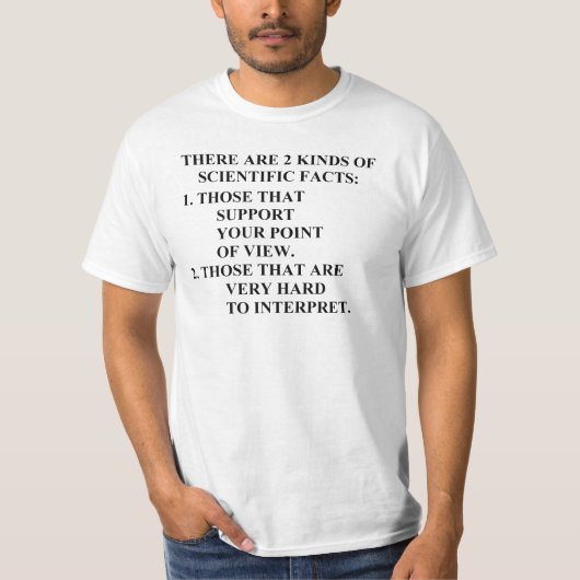 T-shirt faits scientifiques (Devant)