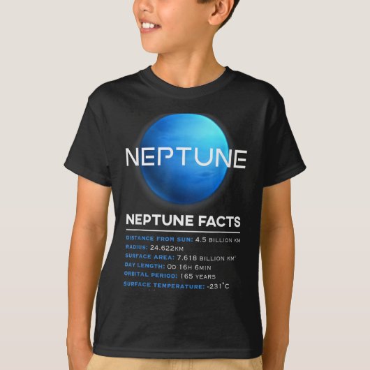T-shirt Faits sur Neptune - Astronomie spatiale des planèt (Devant)