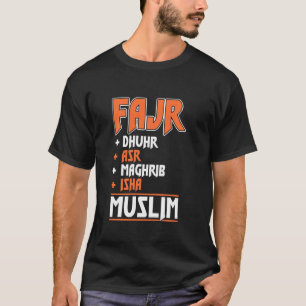 T-shirt Fajr Dhuhr Asr Maghrib Isha Musulman Prière Isl