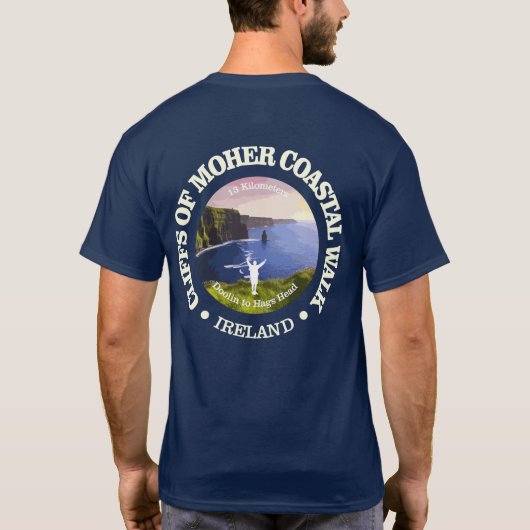 T-shirt Falaises de Moher Coastal Walk (rd) (Dos)