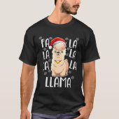 T-shirt Falalala Lama Noël Carol Femmes Enfants (Devant)
