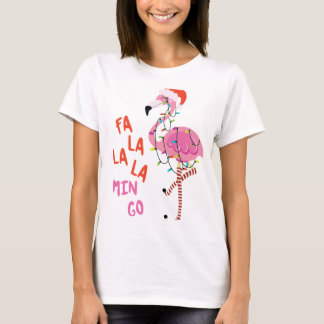 T-shirt Falalalamingo animaux de Noël xies vin léger sa