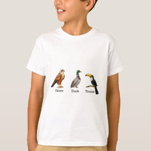 T-shirt Falcon Canard Toucan Oiseaux Subtil Anti Trump 1
