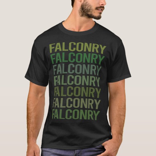 T-shirt Falconer de texte vert (Devant)