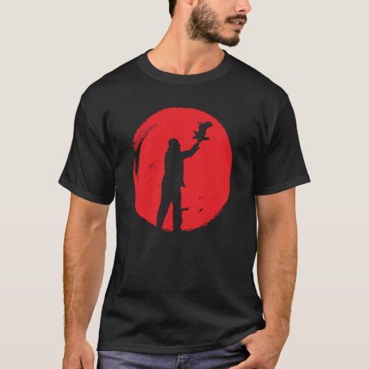 T-shirt Falconer Red Sun Falcon chasse (Devant)