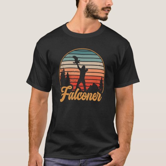 T-shirt Falconer Retro Sunset Falcone (Devant)