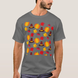 T-shirt Fall Autumn Thanksgiving Pattern Design