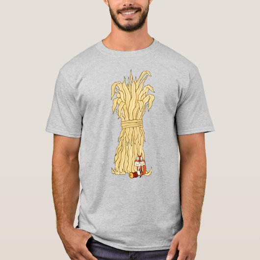T-shirt Fall Chipmunk Et Haystack (Devant)