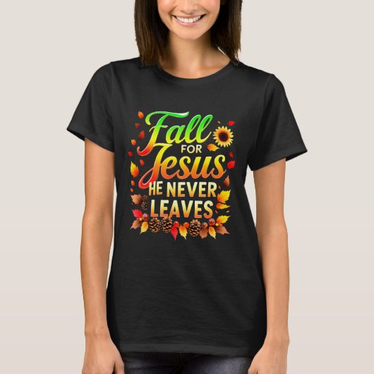 T-shirt Fall Christian Thanksgiving Jesus My Favourite Sea (Devant)