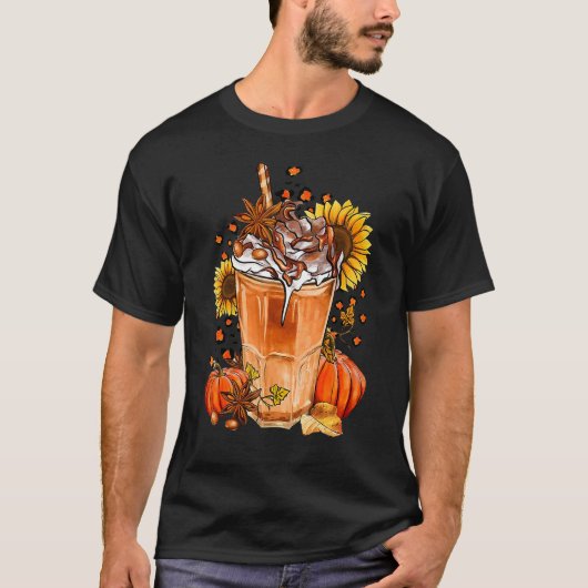 T-shirt Fall Coffee  Pumpkin Spice Autumn Season Thanksgiv (Devant)
