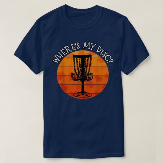 T-shirt Fall Disk Golf, Où Mon Disque, Disk Golfer, Autum (Design devant)