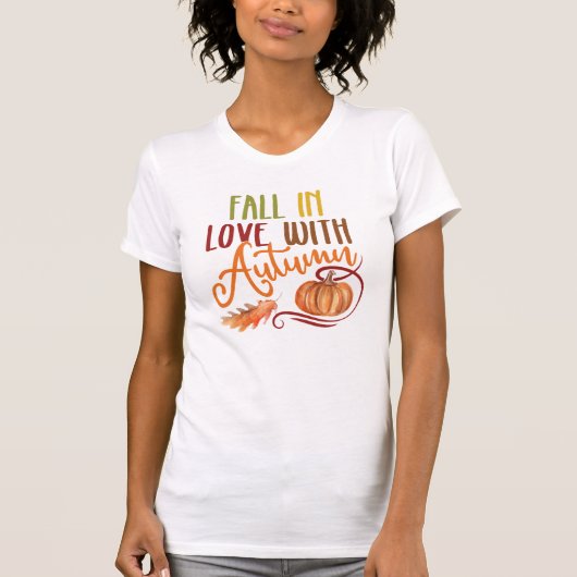T-shirt Fall In Love Tee, Cosy Automne Seasons Perfect Cad (Devant)