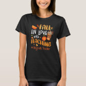 T-shirt Fall In Love With Teaching 4th Grade Teacher Thank (Devant)