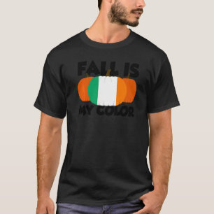 T-shirt Fall Is My Color Thanksgiving Citrouille Irlande 2