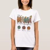 T-shirt Fall Mama Love Son Citrouille Leopard (Devant)