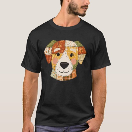 T-shirt Fall Pumpkin Dog Autumn Harvest Halloween (Devant)