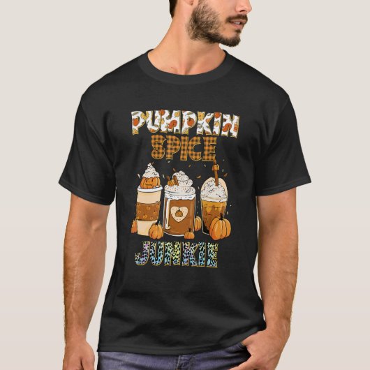 T-shirt Fall Pumpkin Spice Junkie (Devant)
