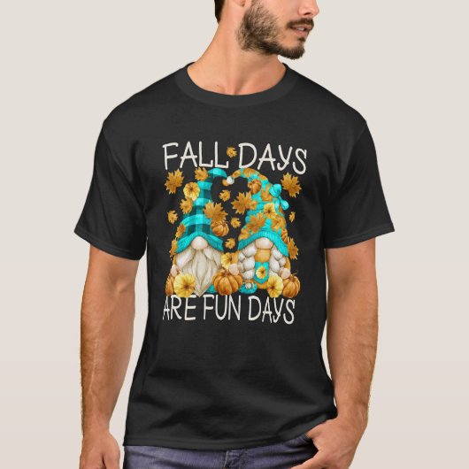 T-shirt Fall Quote With Cute Autumn Leaves For Womens Gnom (Devant)