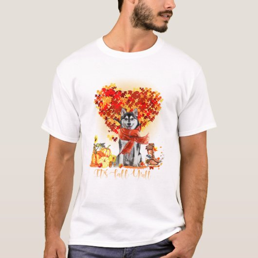 T-shirt Fall Y all Husky Dog Lovers (Devant)