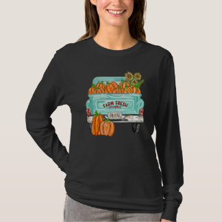 T-shirt Fall Y'all Truck Pumpkin Sunflower Autumn Fall Tha