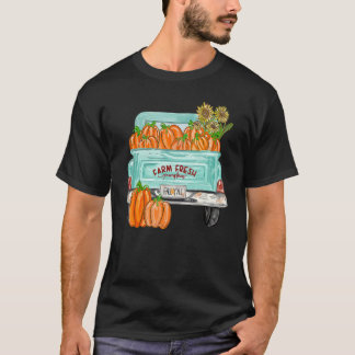 T-shirt Fall Y'all Truck Pumpkin Sunflower Autumn Fall Tha